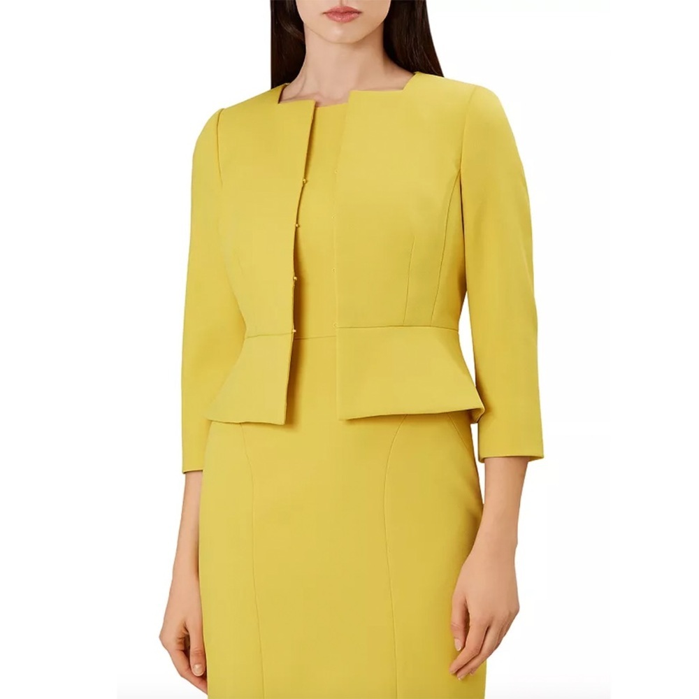 Nwt - Hobbs London - Harper Peplum Jacket - Chartreuse